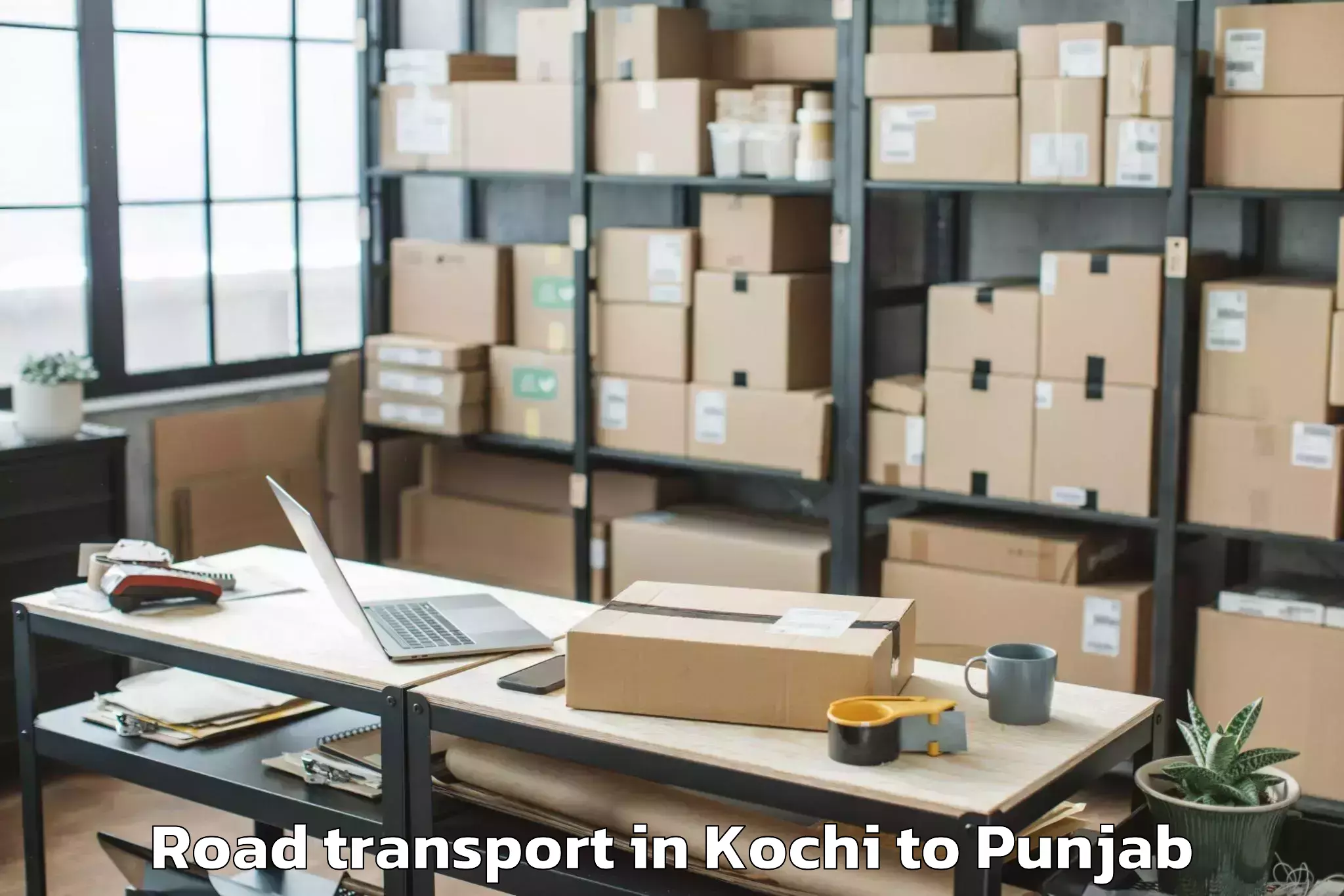 Affordable Kochi to Dasua Road Transport